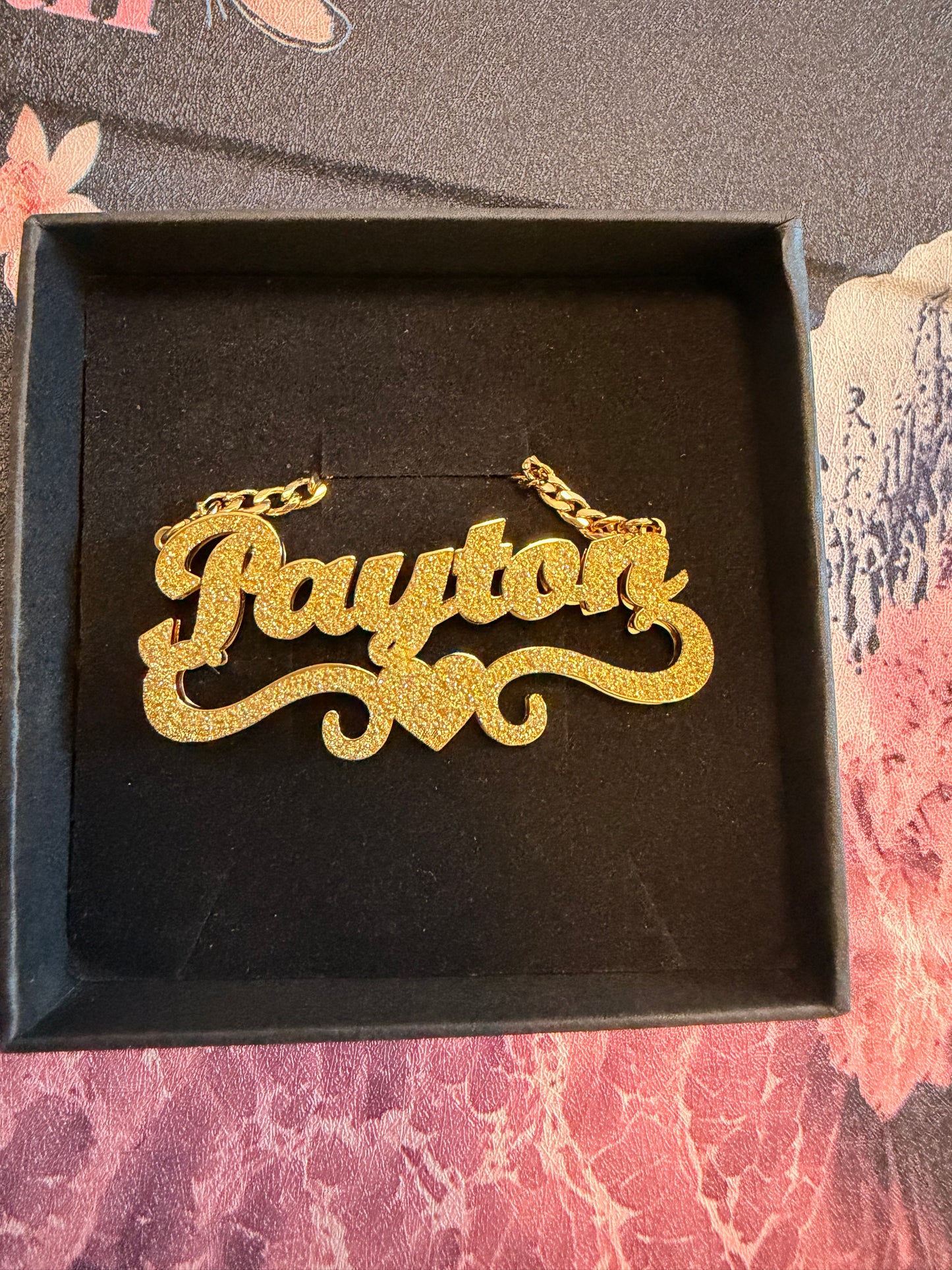 Gold-plated custom name/letter necklace