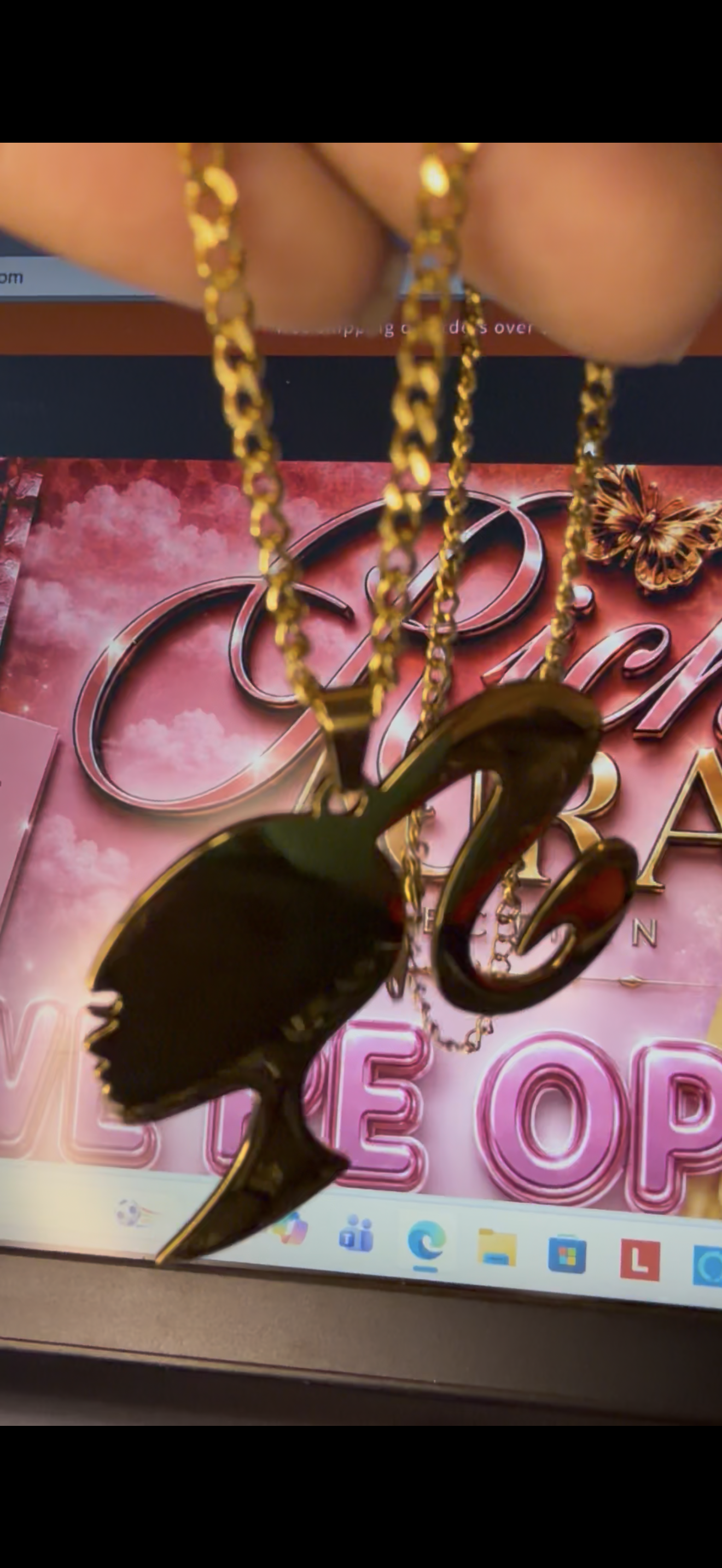 Gold Barbie necklace