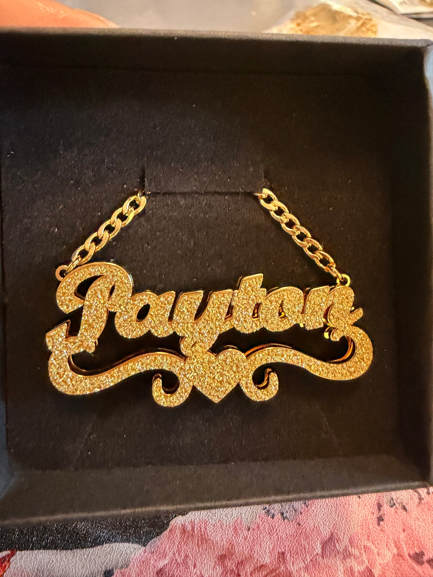 Gold-plated custom name/letter necklace