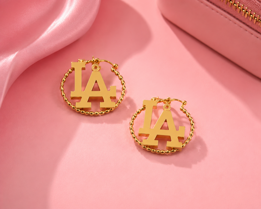 Gold LA hoops